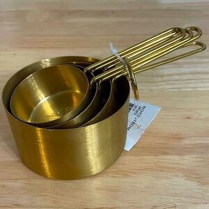 Gold Measuring Cups Brass Gold Set of 4 NEW NWT Nordstrom